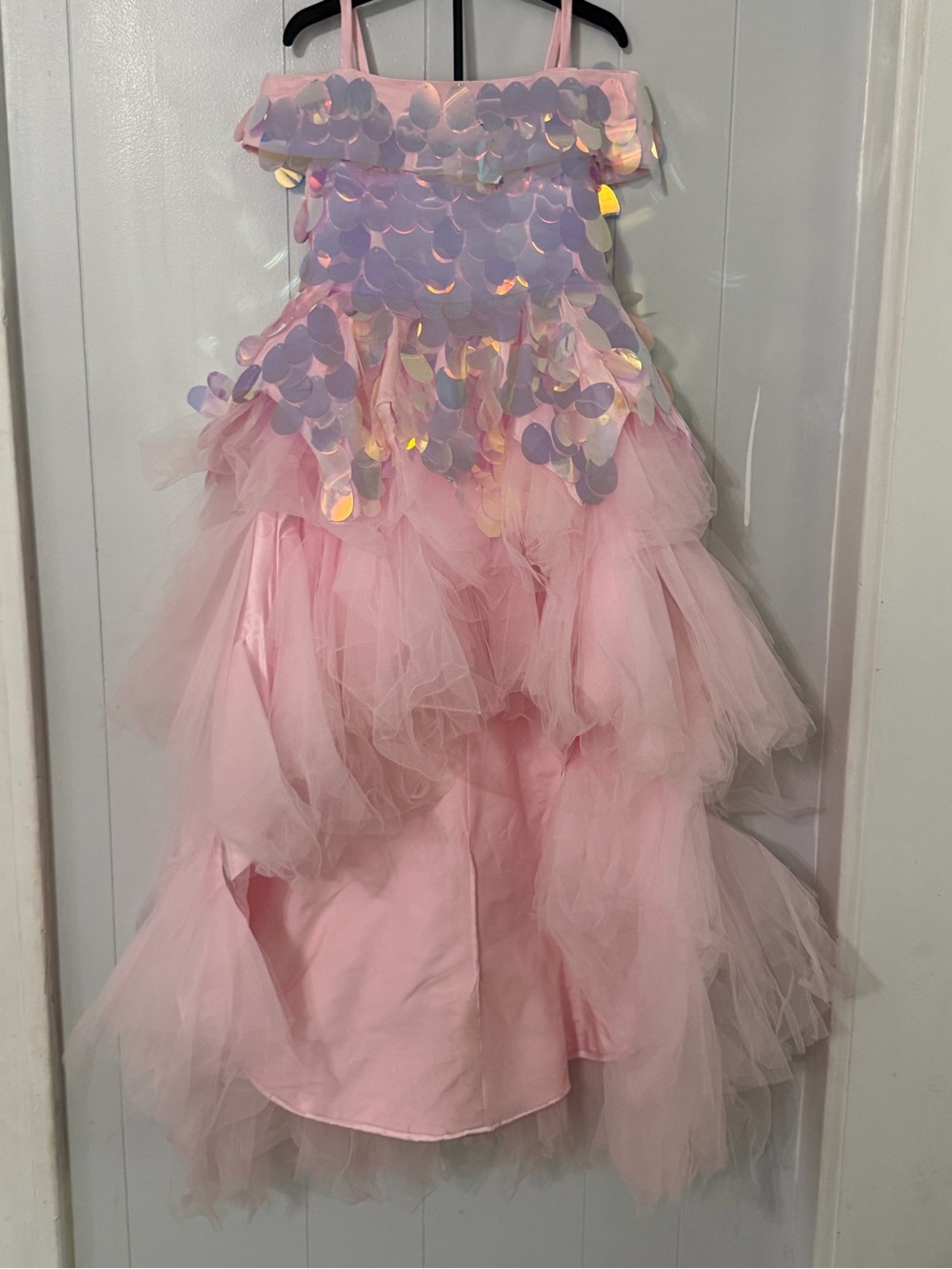 Pink Tulle Short Iridescent Dress Perfect for Birthdays